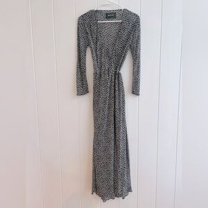 Reformation Floral V-Neck Wrap Dress